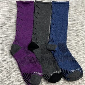 CopperFit Men's Athletic Socks - Pink, Purple, Gray, Blue set of 3